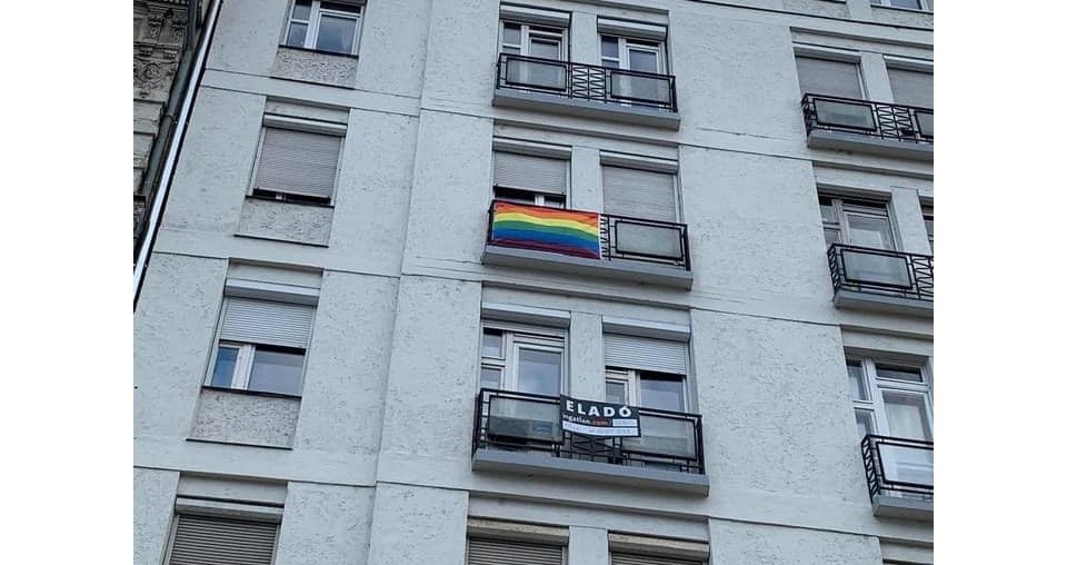 Rainbow flag Budapest