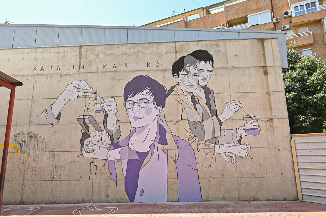 Katalin Karikó murale Spagna