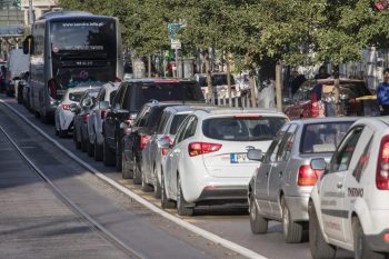traffic jam hungary budapest city