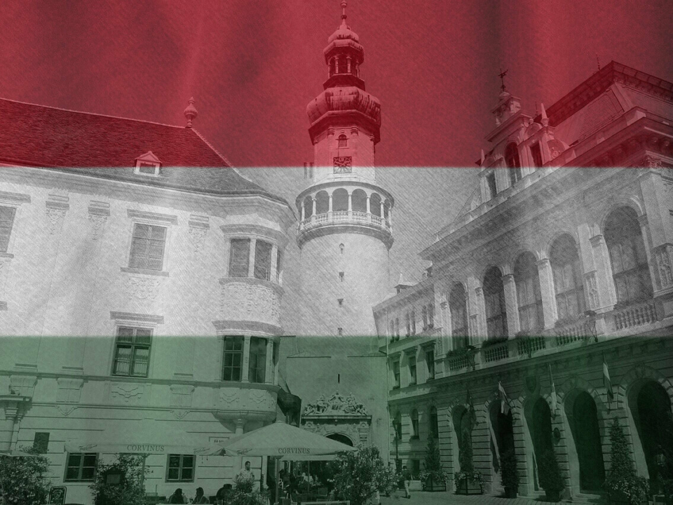 Sopron-Hungarian flag
