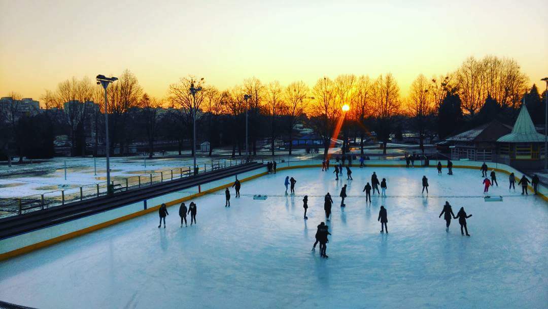 winter Hungary skating