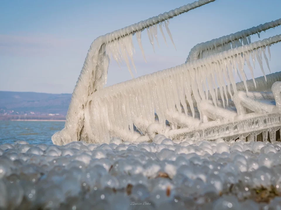Winter Balaton Ice Freezing