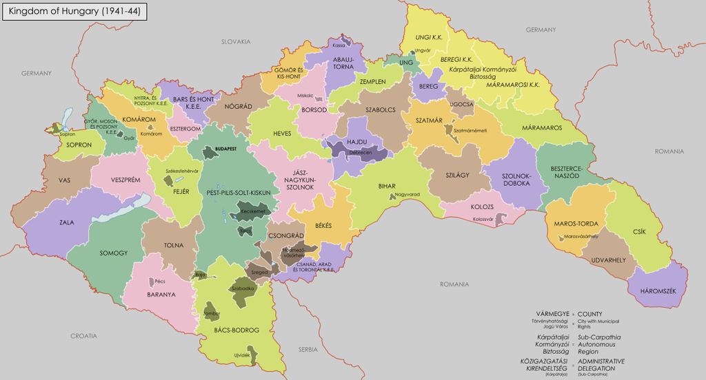 Королевство Венгрия между 1941-1944 гг.