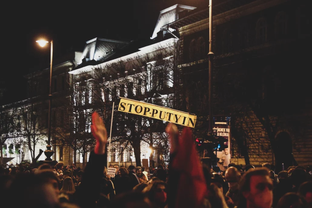 Stop Putin Budapest demonstratoin