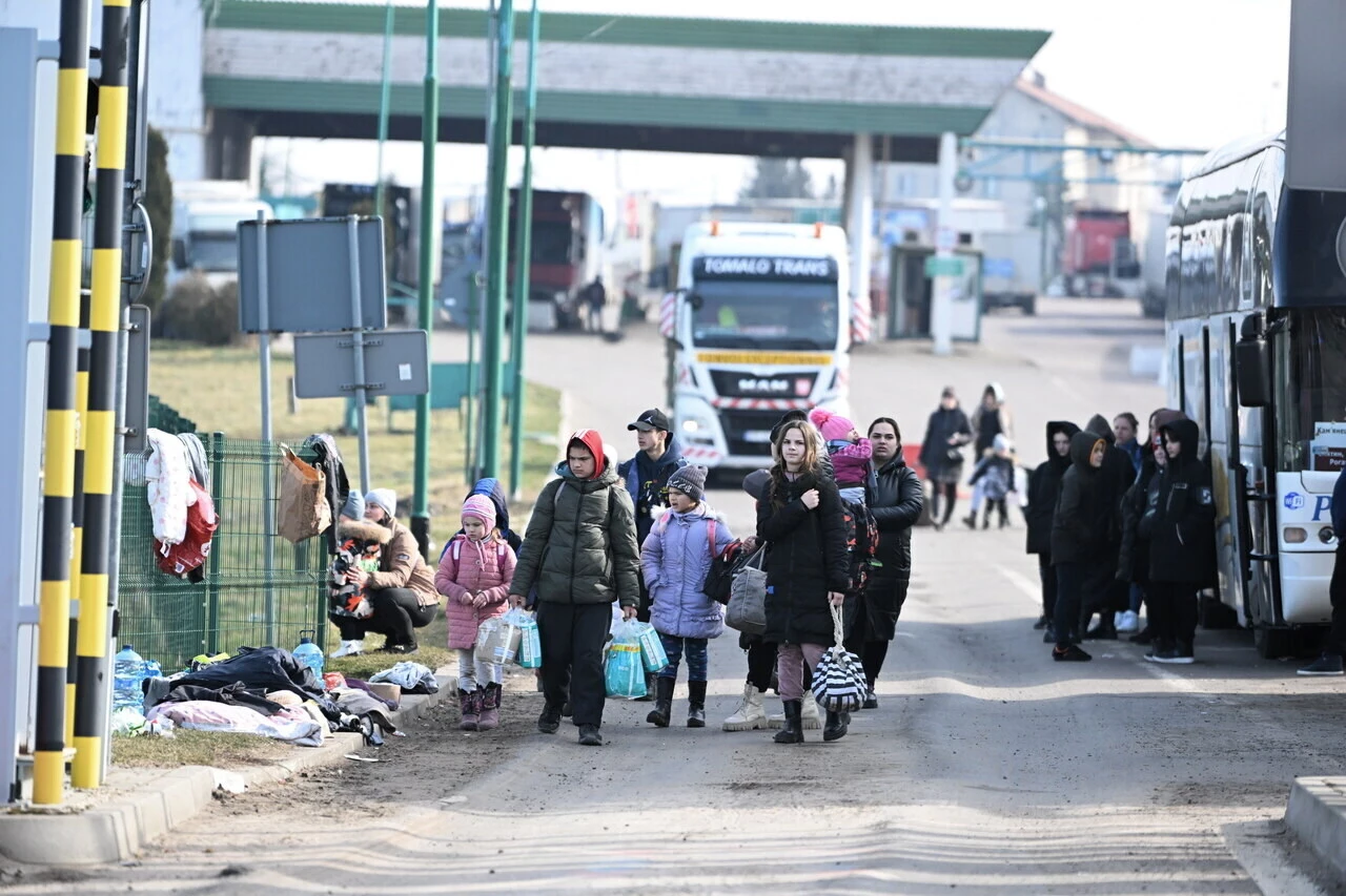 Ukrainian refugees at the Polish Border 2