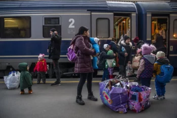 Refugees at Keleti Railway Station in Budapest