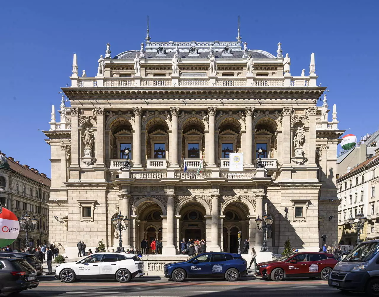 Renovated facade of the Hungarian State Opera