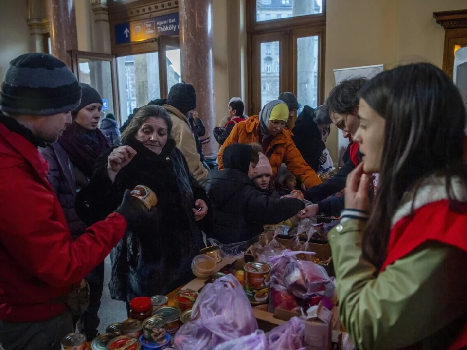 Ukraine Refugges at Keleti Railway Station in Budapest