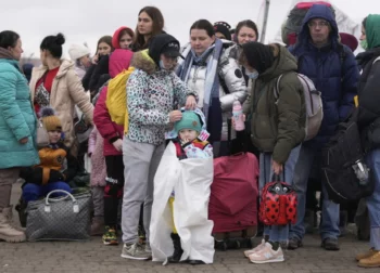 Ukrainian Refugees in Medyka at the Polish-Ukrainian Border