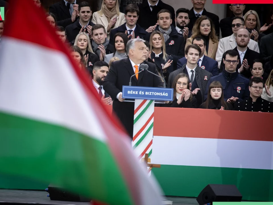 Viktor Orbán marcha por la paz Budapest 15 de marzo