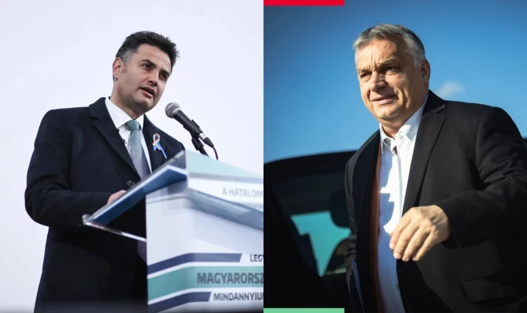 Hungarian Election Viktor Orbán and Péter Márki-Zay