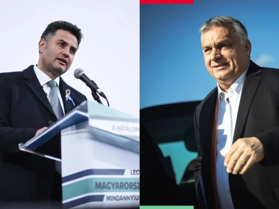 Hungarian Election Viktor Orbán and Péter Márki-Zay
