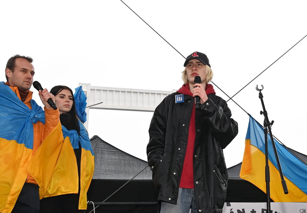 布达佩斯的亲乌克兰抗议1