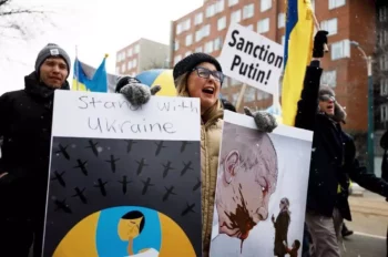 Demonstration in Ukraine Putin closes the sky