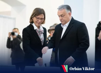 Viktor Orbán casting his ballot