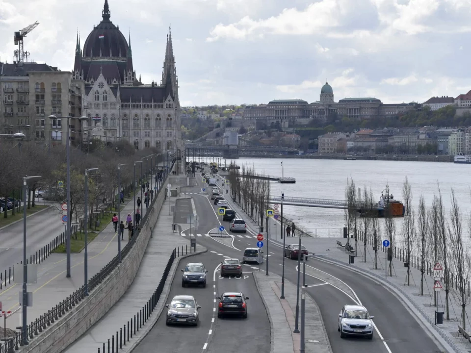 Budapest traffic car drive Danube