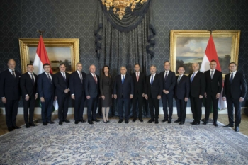 Prime Minister Viktor Orban's fifth government was formed as its fourteen ministers took their oaths of office in parliament