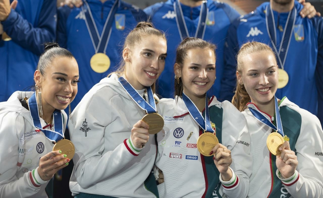 Photos: Hungary's women's sword team become world champions
