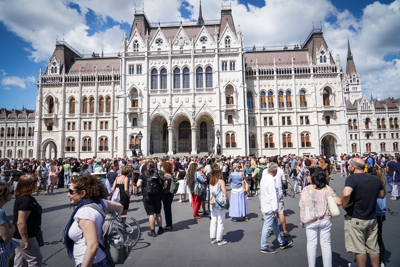 बुडापेस्ट में विरोध प्रदर्शन