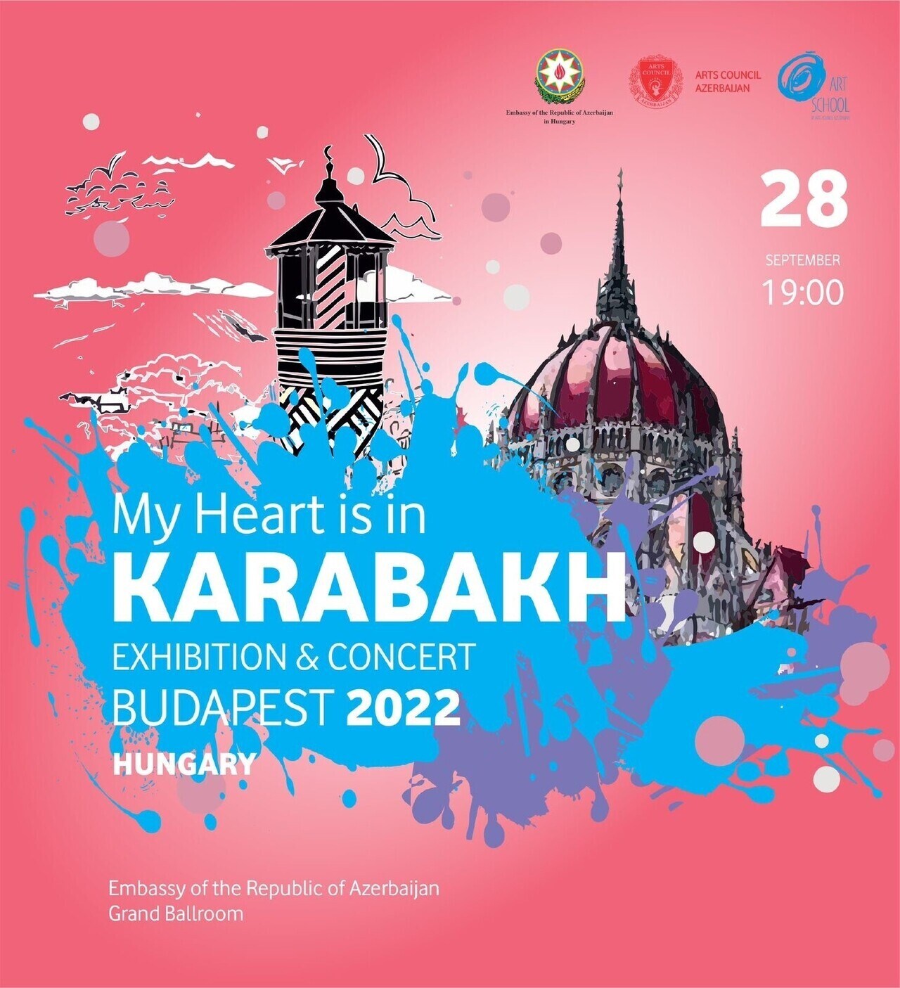 معرض وحفلة موسيقية كلاسيكية بسفارة أذربيجان