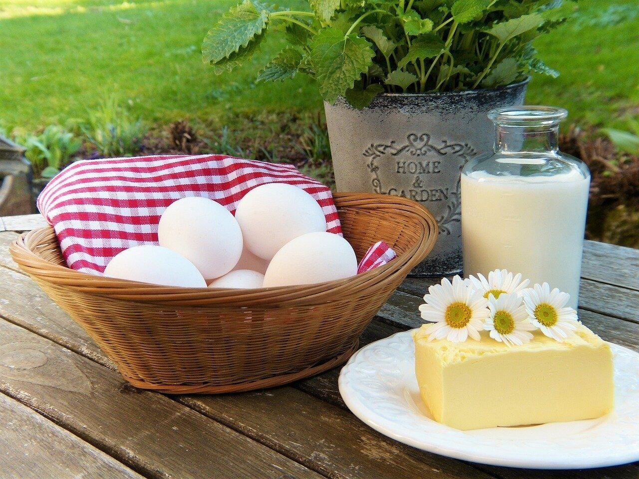 huevos leche mantequilla
