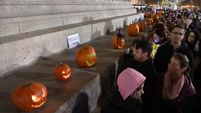 Halloween lantern and carved pumpkin festival Budapest