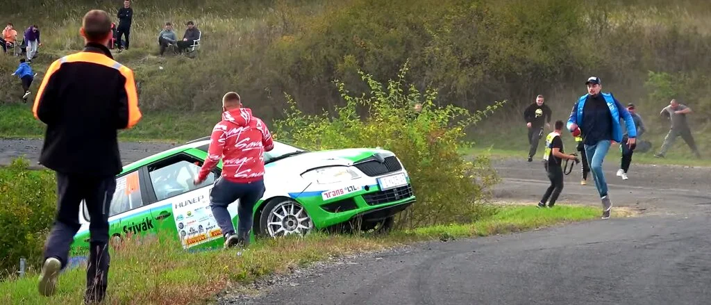 Rally car accident
