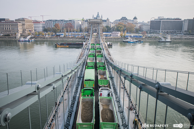 Podul cu lanțuri renovat Budapesta