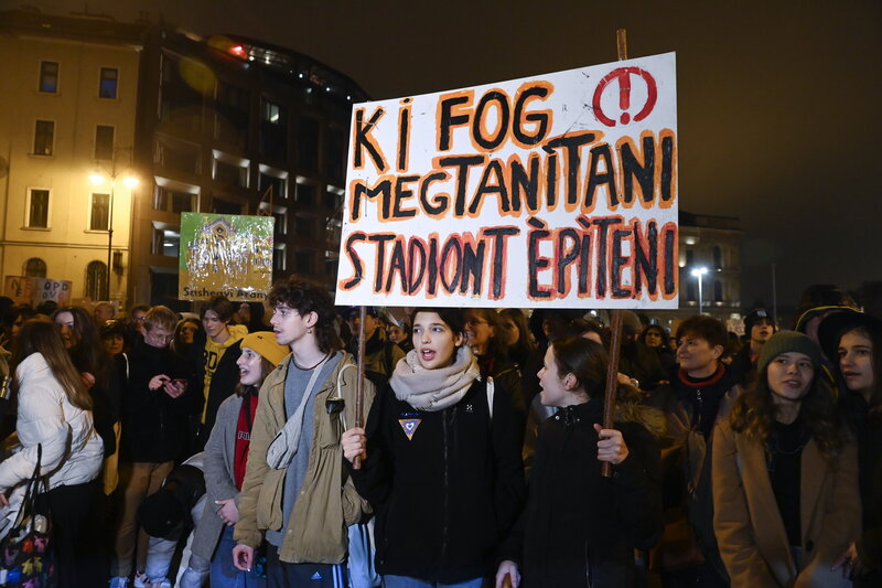 Educación protesta Budapest