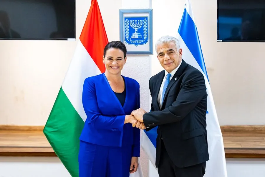 President Novák and the outgoing Israeli PM Yair Lapid