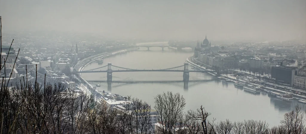 Snow Budapest Hungary