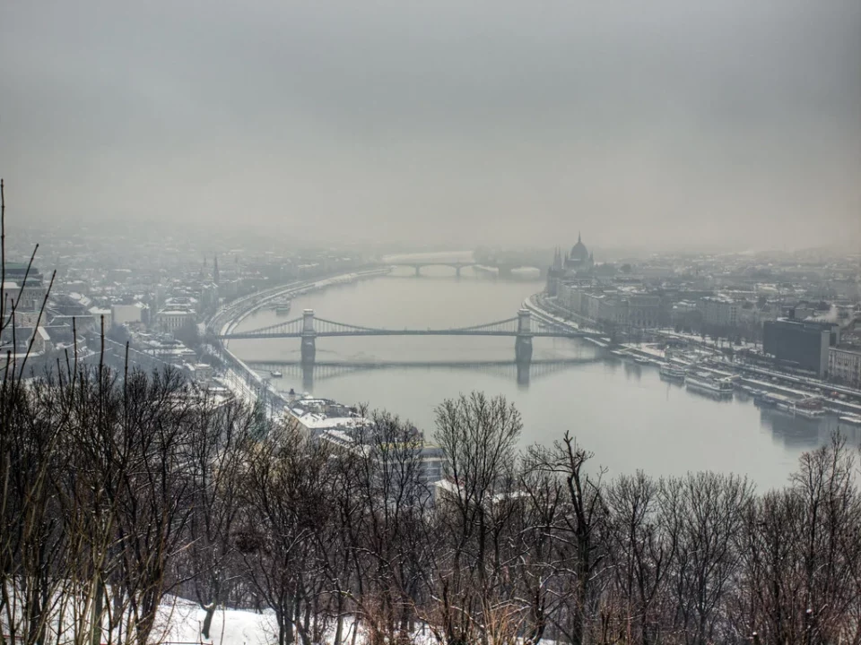 Snow Budapest Hungary