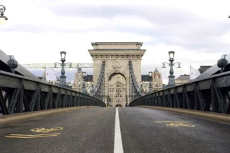 Chain Bridge Budapest traffic