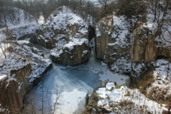 Frozen, tarn, Hill Megyer, Megyer-hegyi Tengerszem, hiver, destination, froid, Hongrie