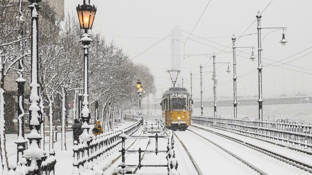 budapest straßenbahn 2 winter