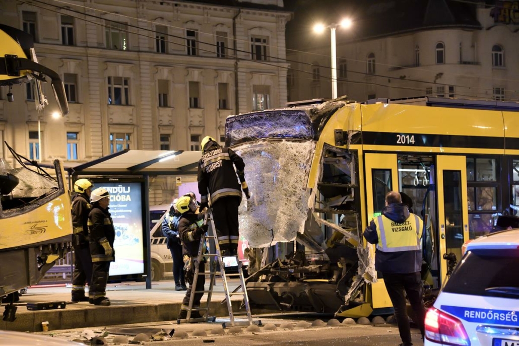 In Budapest kollidierten zwei Straßenbahnen, mehrere Verletzte