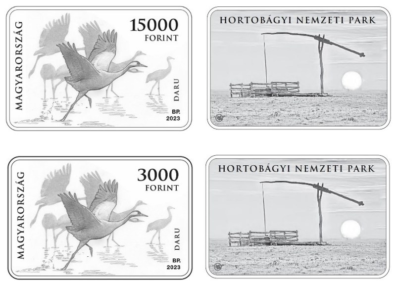 Moneta commemorativa del parco nazionale di Hortobágyi Ungheria