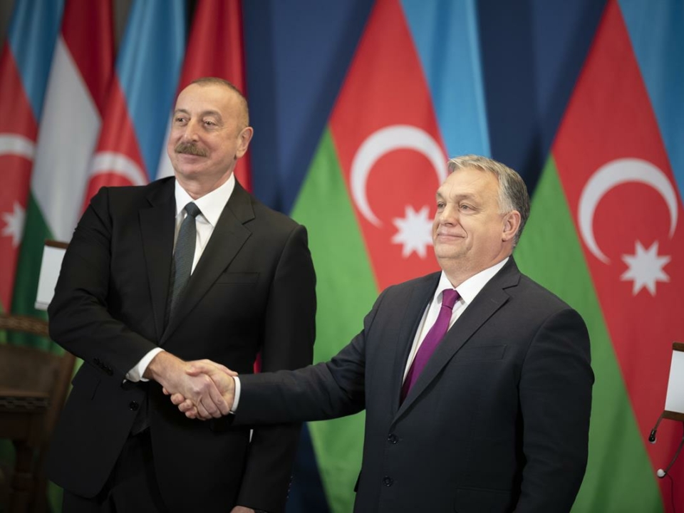 El primer ministro Orbán se reúne con el presidente azerí Ilham Aliyev en Budapest