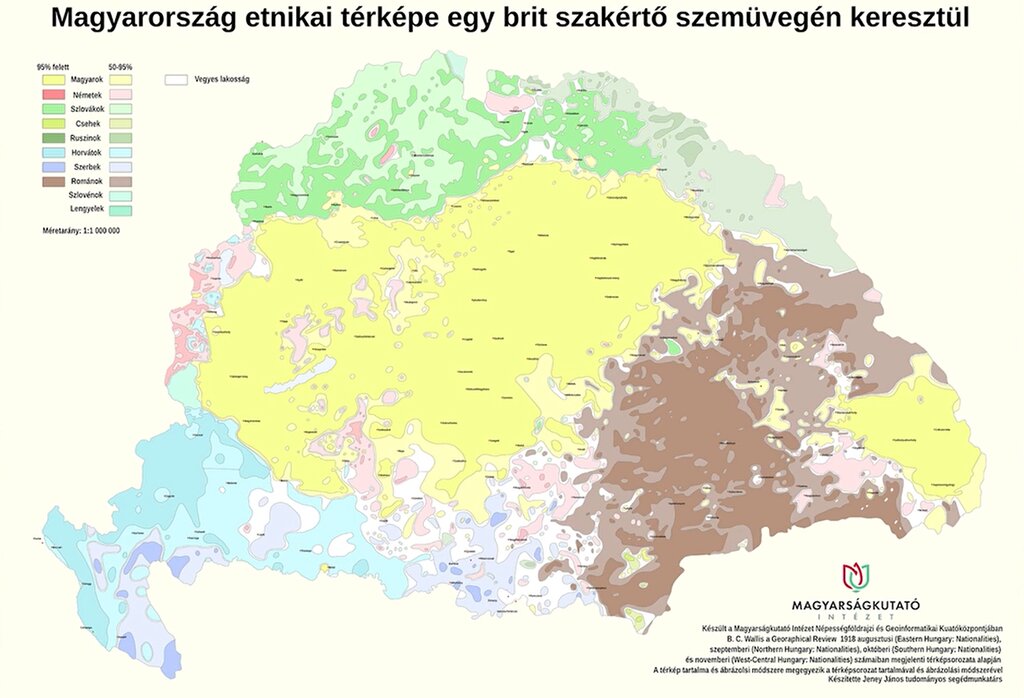 喀尔巴阡盆地英国版本的民族志地图