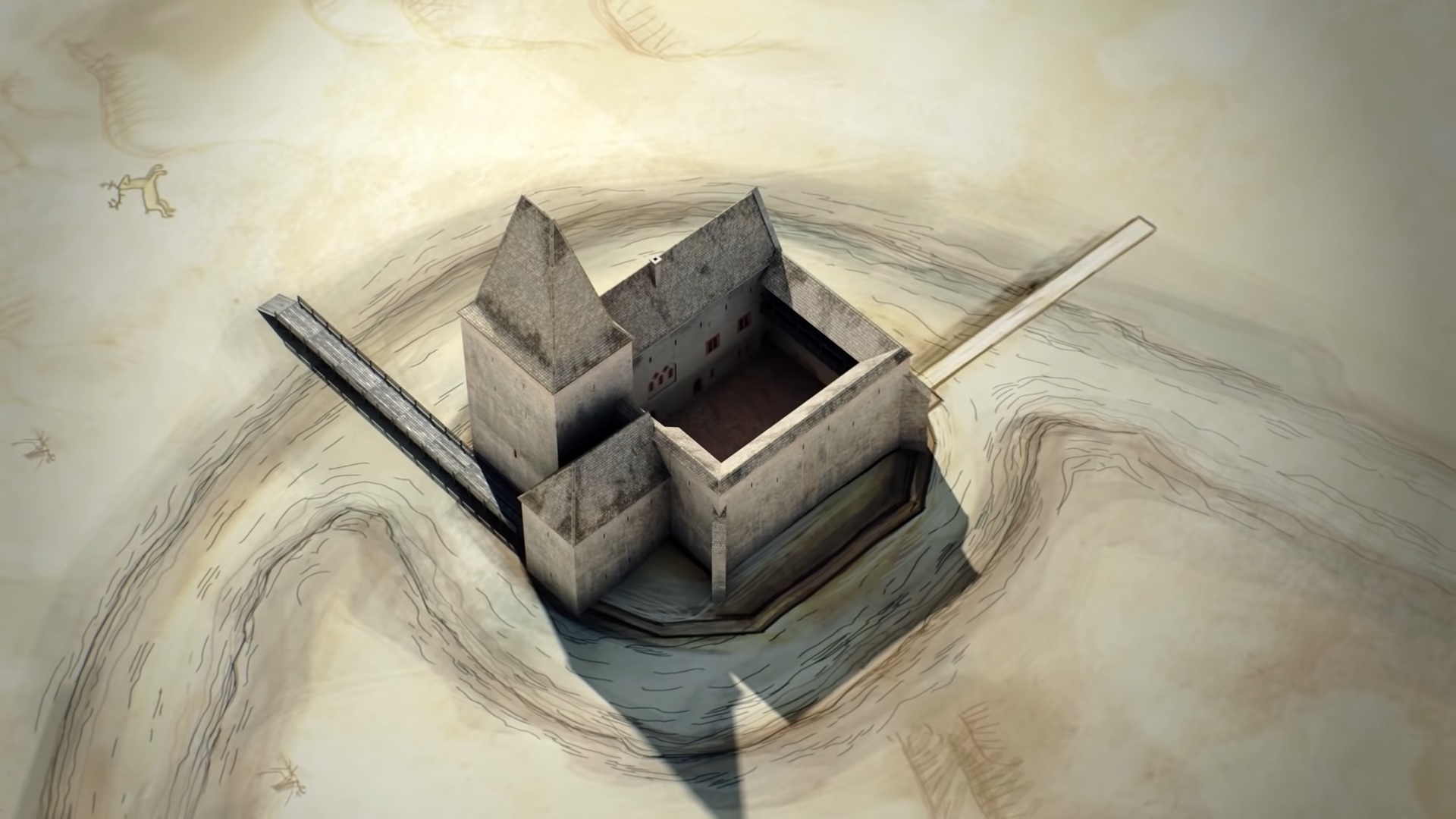 3D-Rekonstruktion der Burg Simontornya