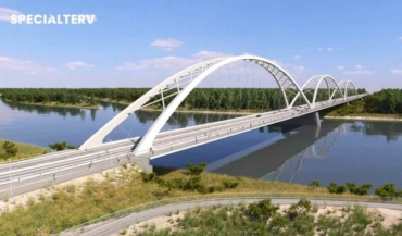 The new Danube bridge at Mohács