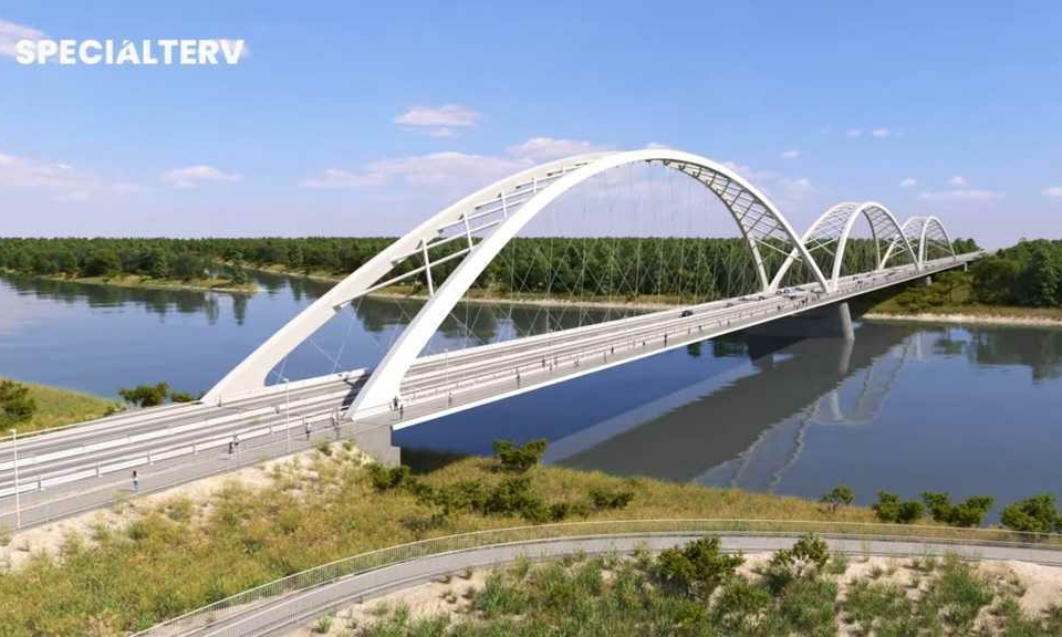 Le nouveau pont du Danube à Mohács