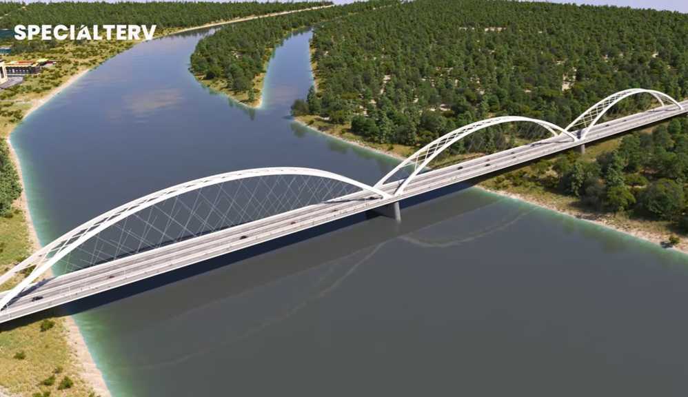 Le nouveau pont du Danube à Mohács