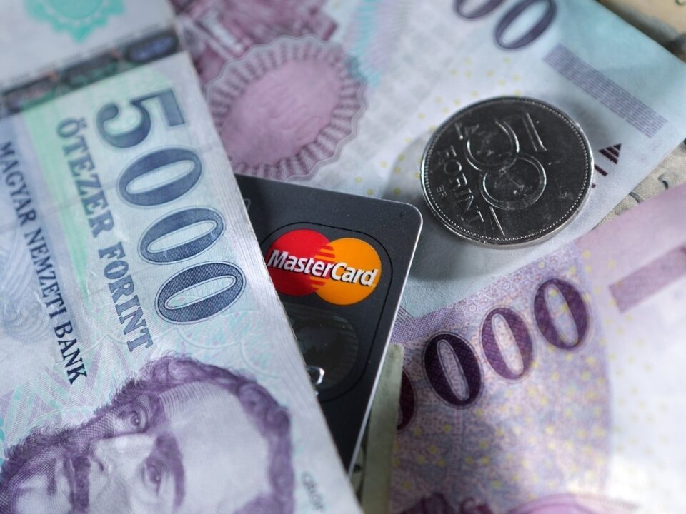 Forint Bankkarte Münze Geld Anleihe Finanzierung Zinssatz einfrieren