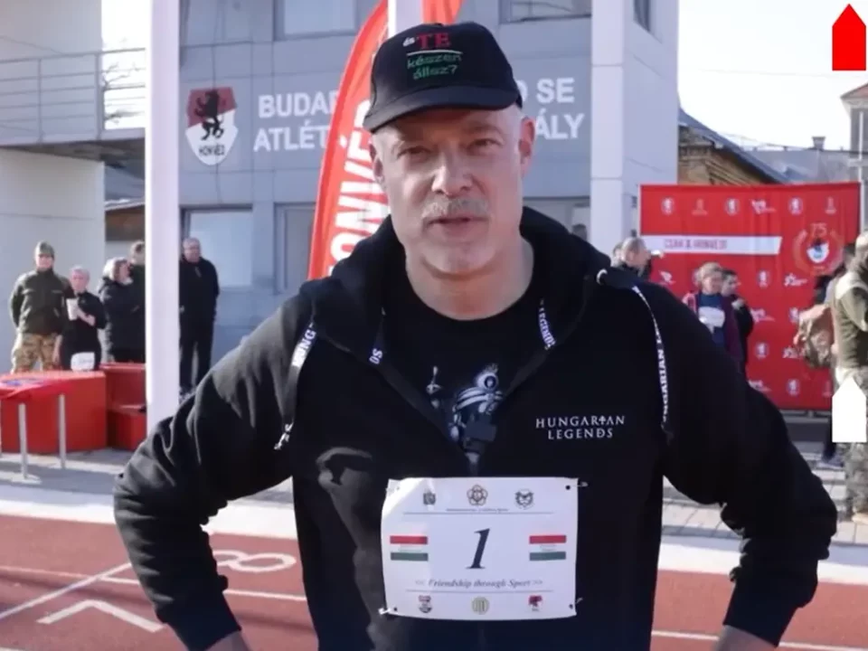 The Hungarian defence minister ran 3,200m and is very proud on his achievement