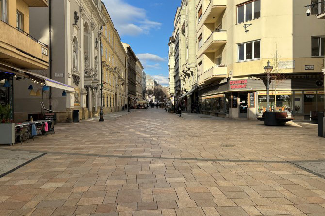 Vaci-Straße, Einkaufsmöglichkeiten, Restaurants, Einkaufsstraße